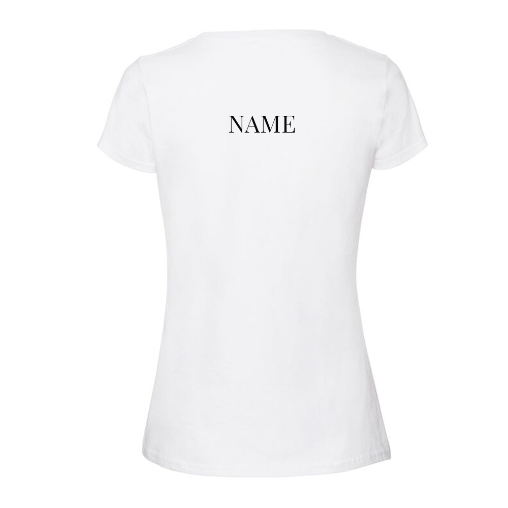 Ladies Ring Spun Hen Party T-Shirt (Name On Back)